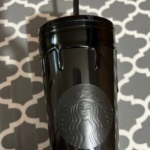 Starbucks Glossy Black slime Tumbler